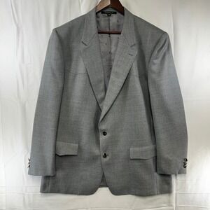 Drysdales Western Blazer Mens 48L Grey Wool Blend Yoke Sport Coat